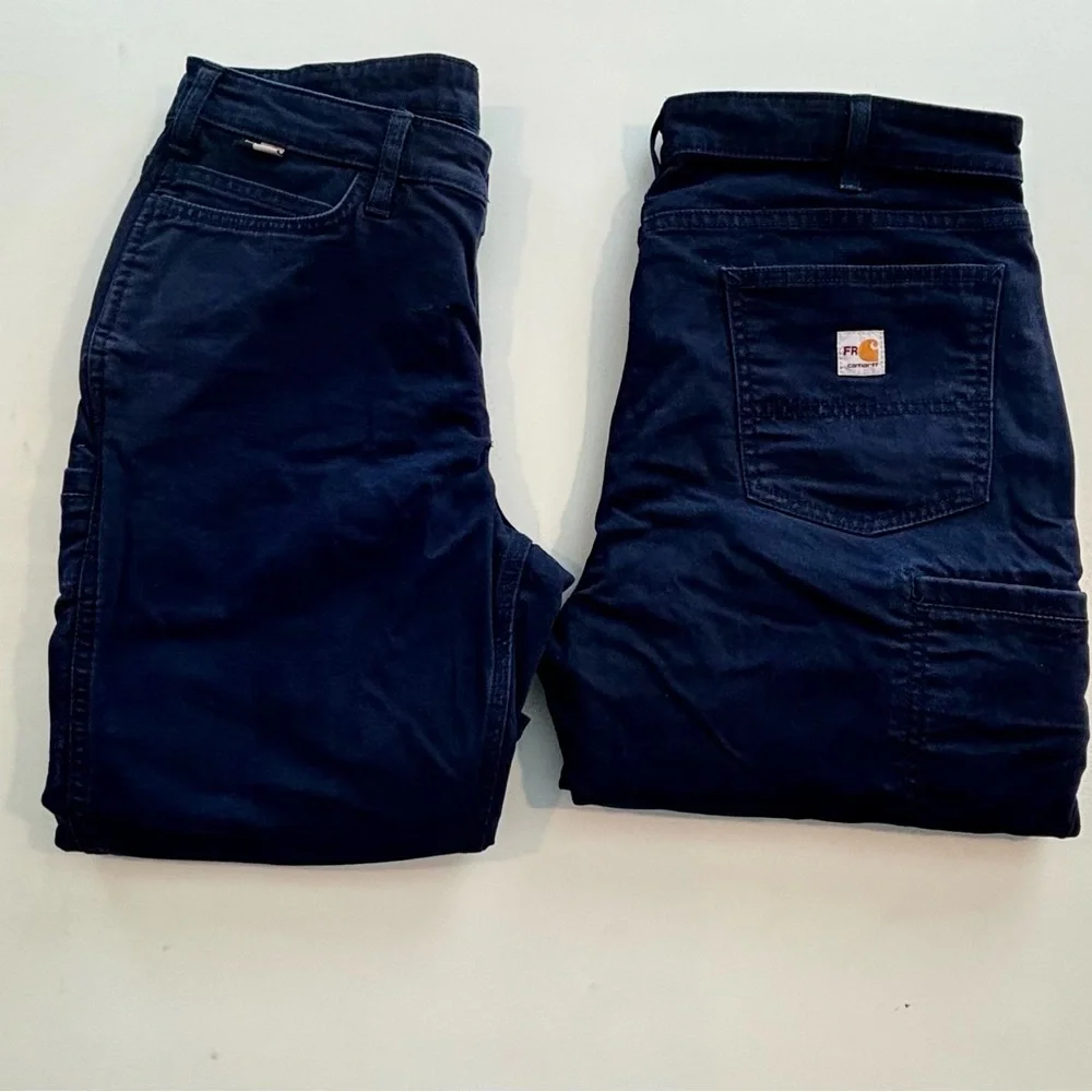 2/$45 CARHARTT FR Canvas Cargo Pants 32/30 - Picture 2 of 5